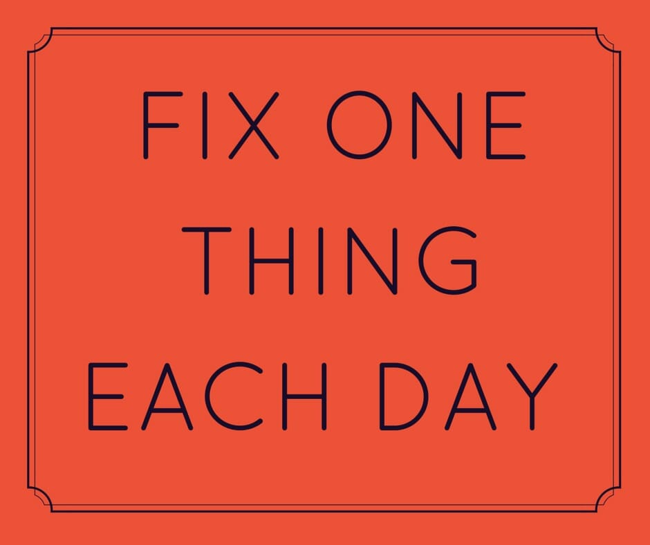 Fix One Thing Each Day